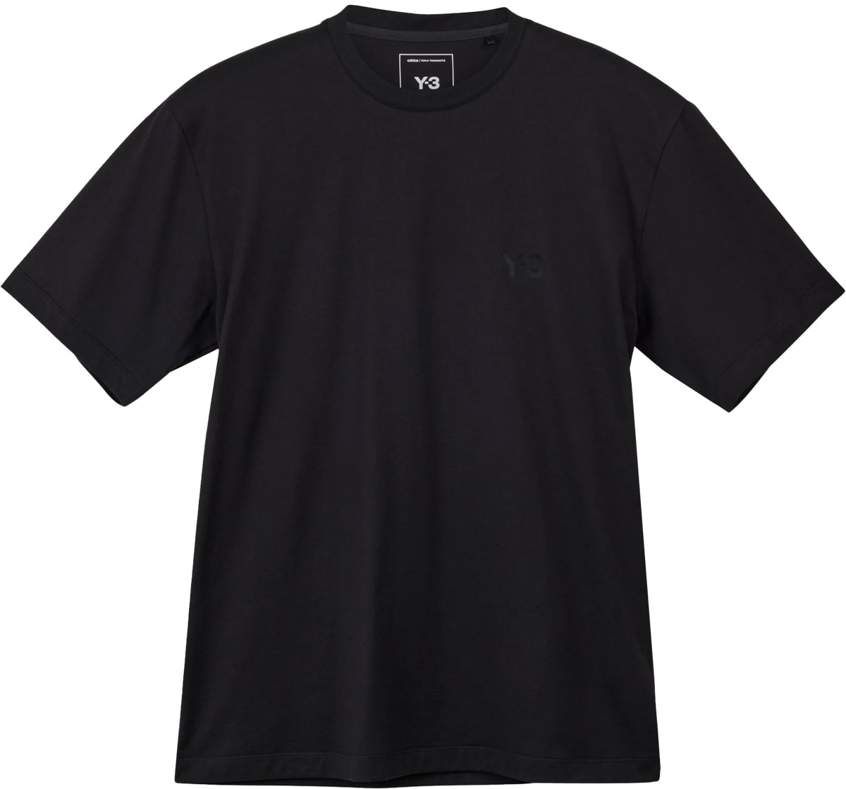 Y-3: Black Regular Short Sleeve T-Shirt - 1