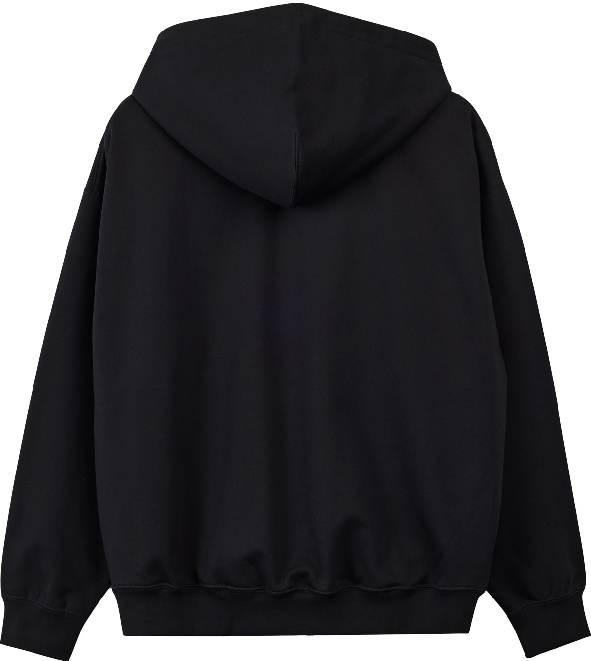 Y-3: Noir Sweat à capuche zippé en éponge brossée Noir - 2