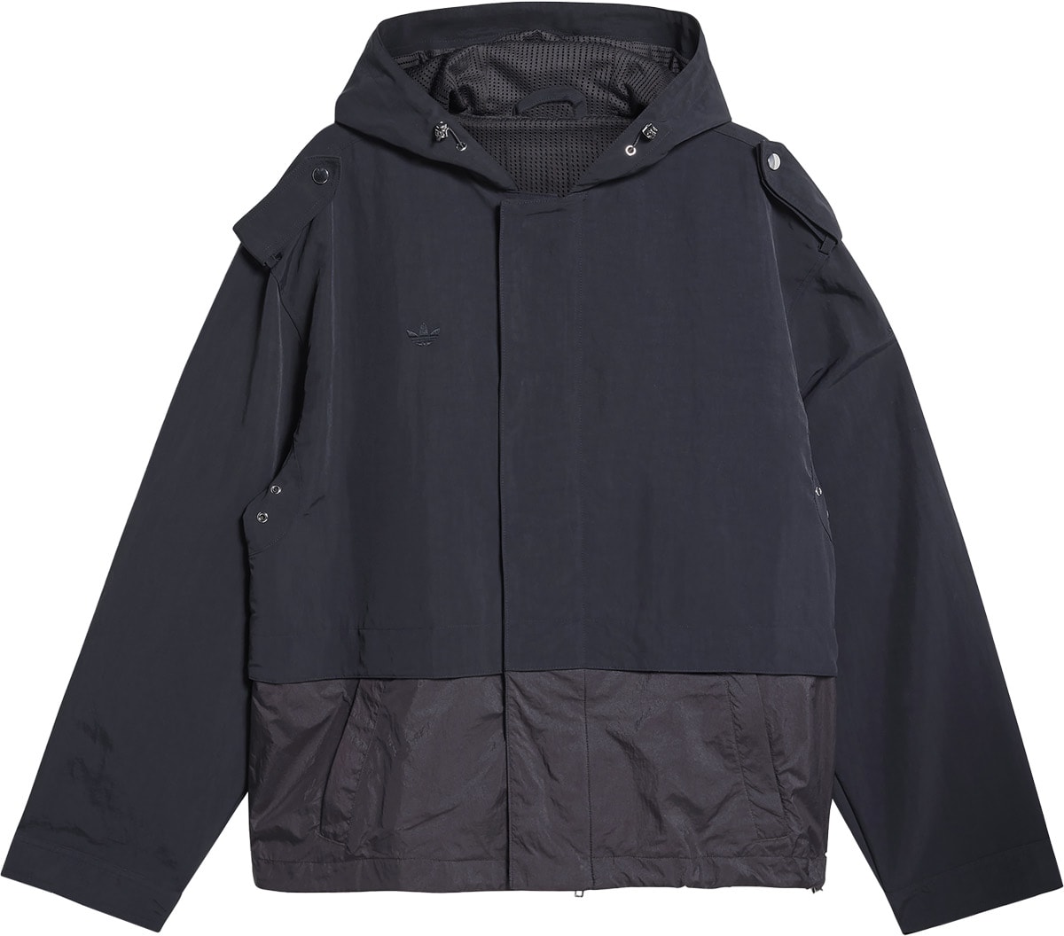 adidas Originals: Noir Veste en nylon Wales Bonner Noir - 1