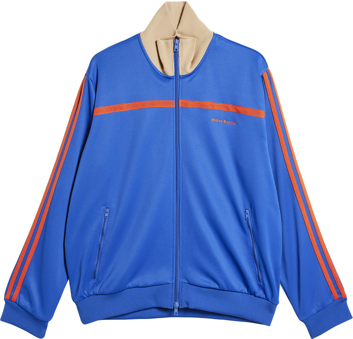 adidas Originals: Blue Wales Bonner Jersey Track Top - 1