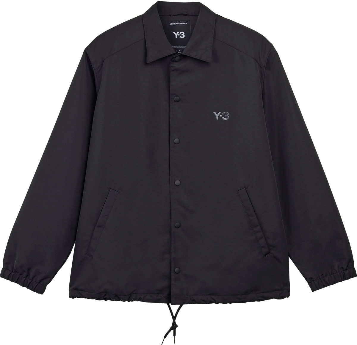 Y-3: Noir Veste Coach en nylon Noir - 1