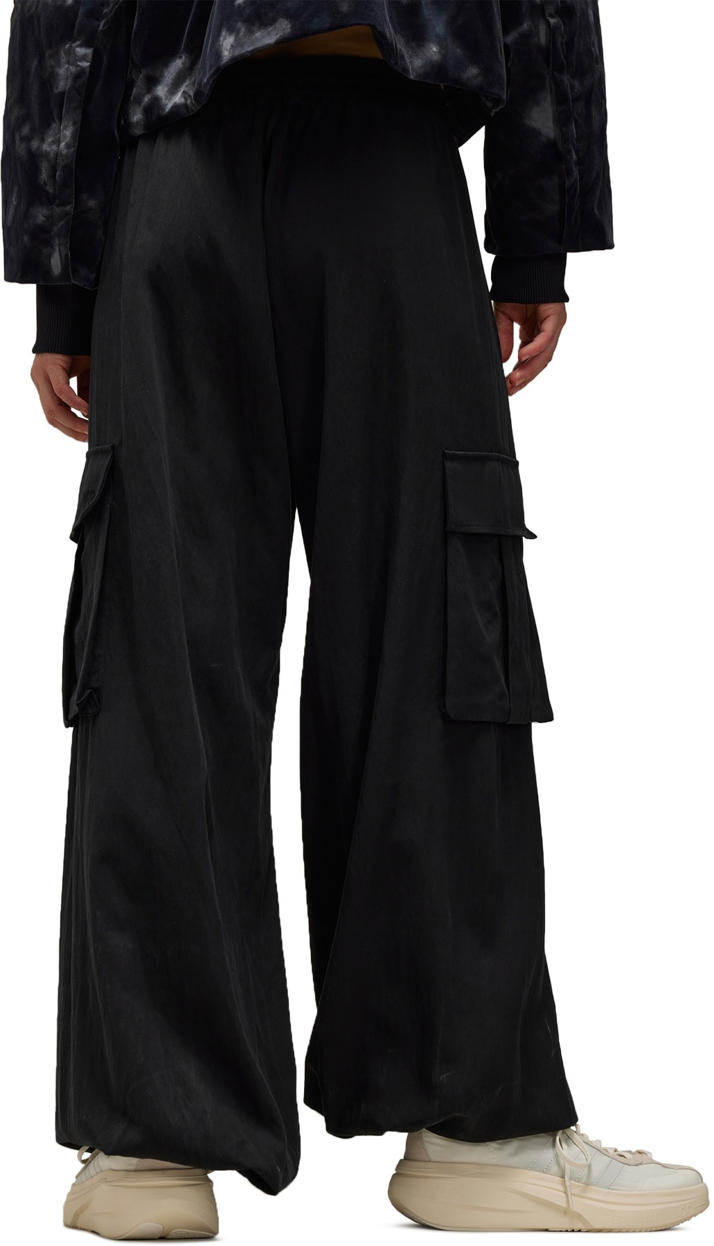 Y-3: Black Washed Twill Pants - 5