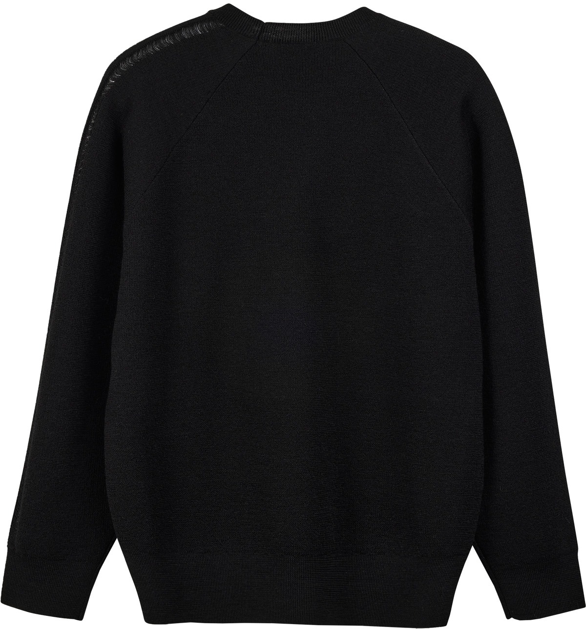 Y-3: Black Logo Knit Crew Sweater - 2