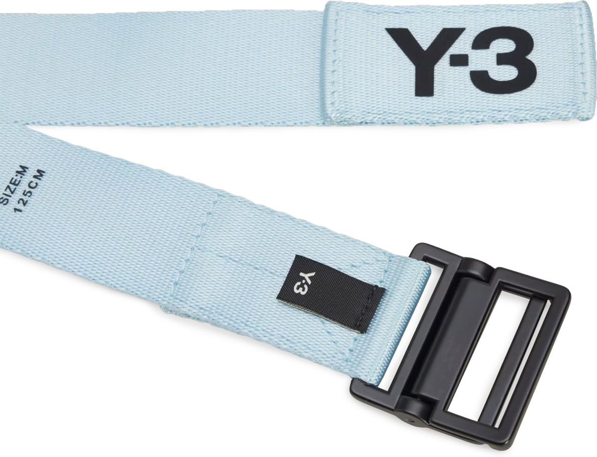 Y-3: Bleu Ceinture à logo classique Bleu - 2