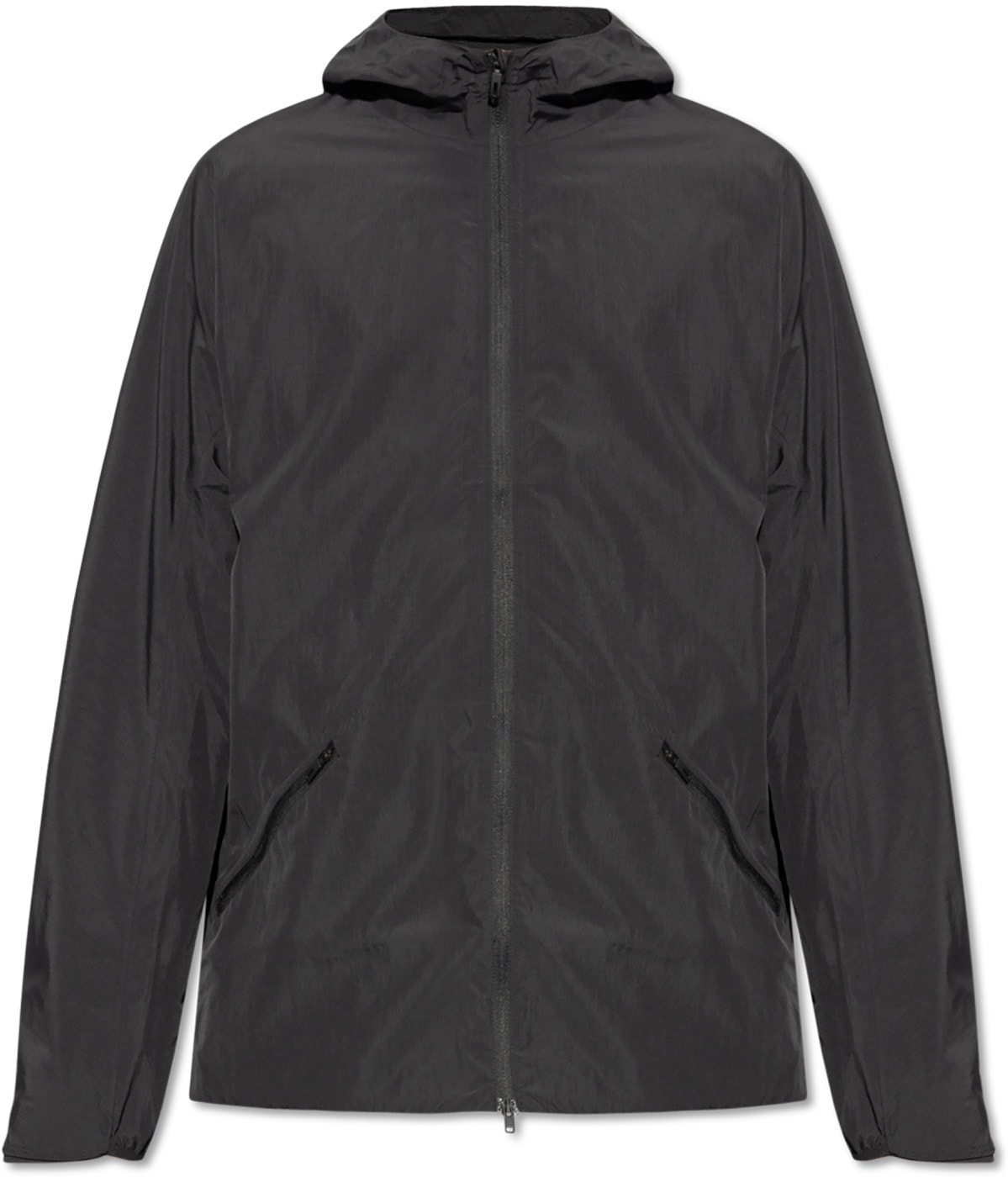 Y-3: Black Running Jacket - 1