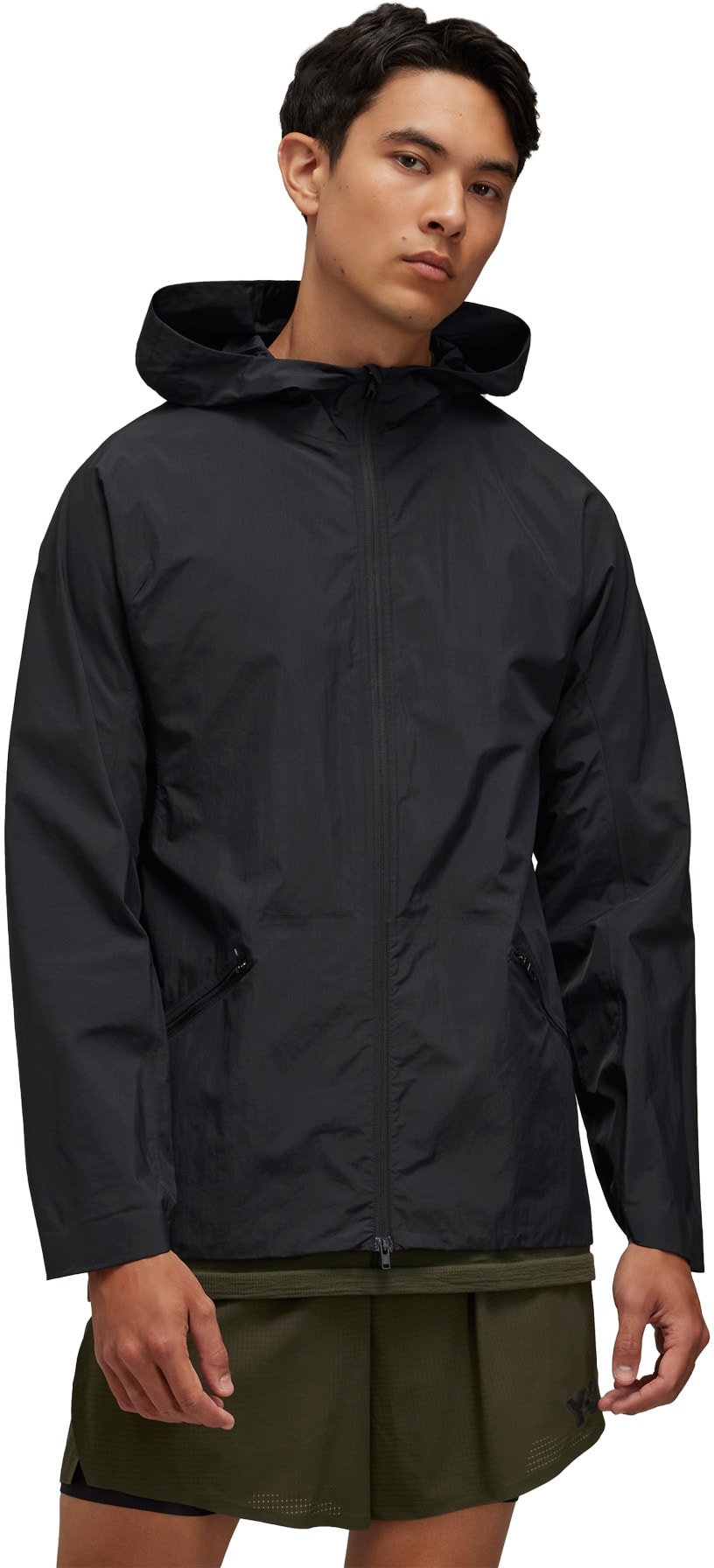 Y-3: Black Running Jacket - 3