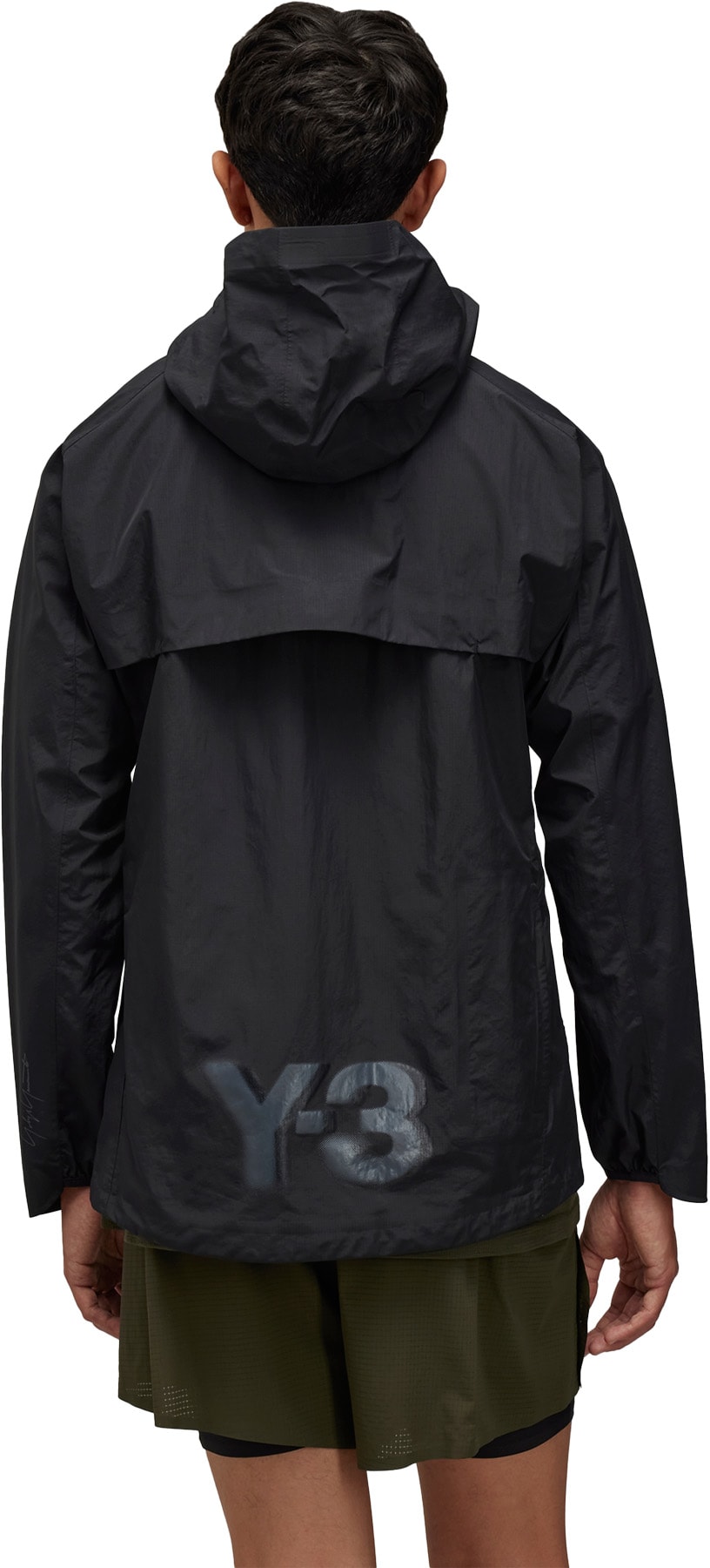 Y-3: Black Running Jacket - 4