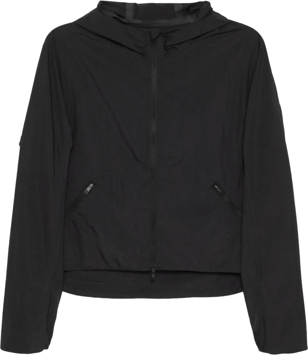 Y-3: Black Running Jacket - 1