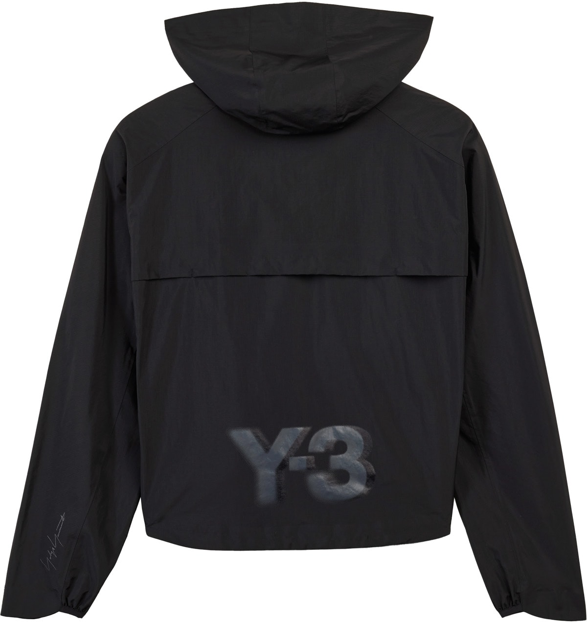 Y-3: Black Running Jacket - 2