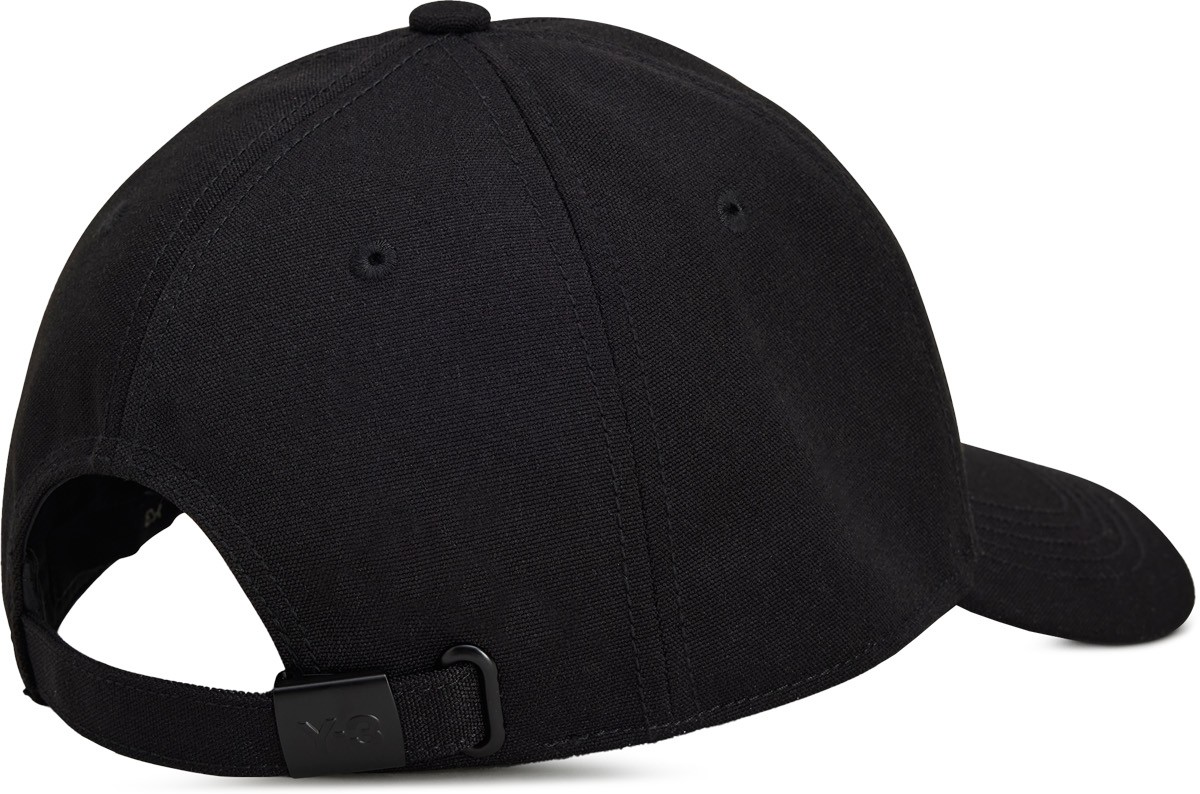 Y-3: Black Logo Cap - 2