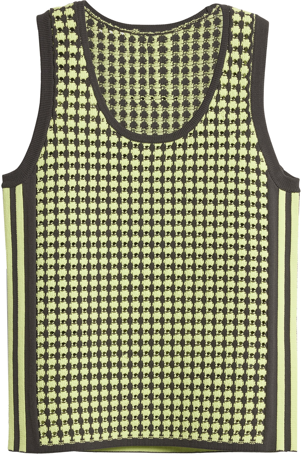 adidas Originals: Yellow Wales Bonner Crochet Knit Vest - 1