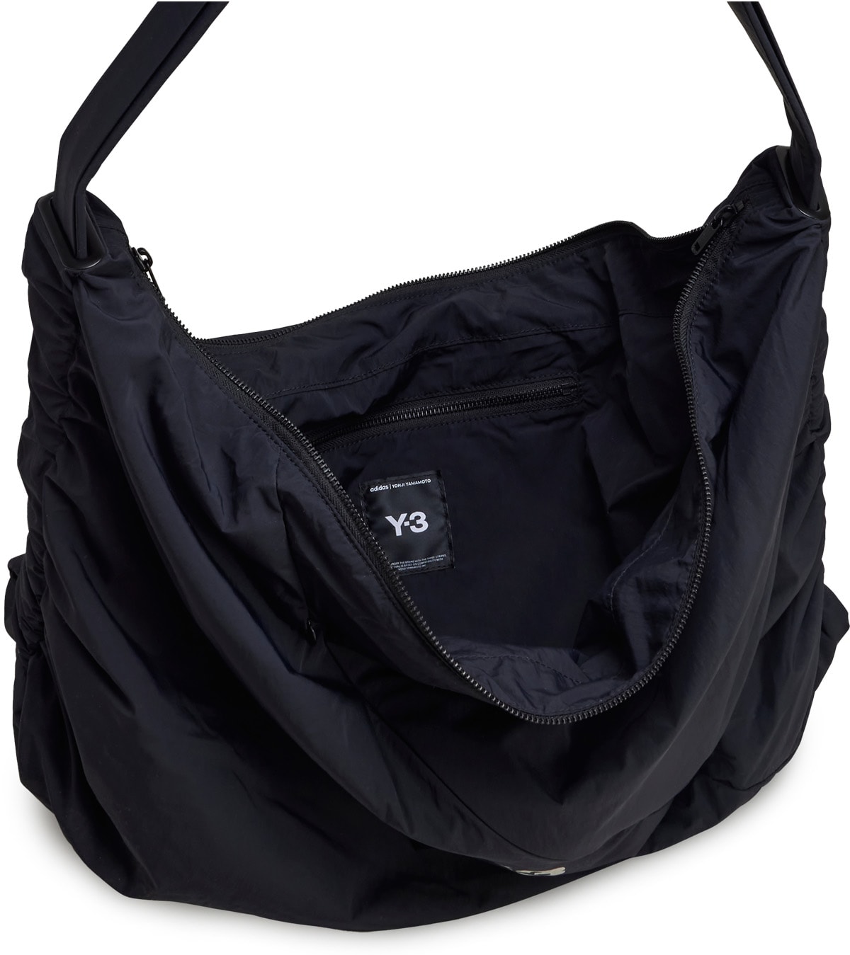 Y-3: Black Shoulder Bag - 2