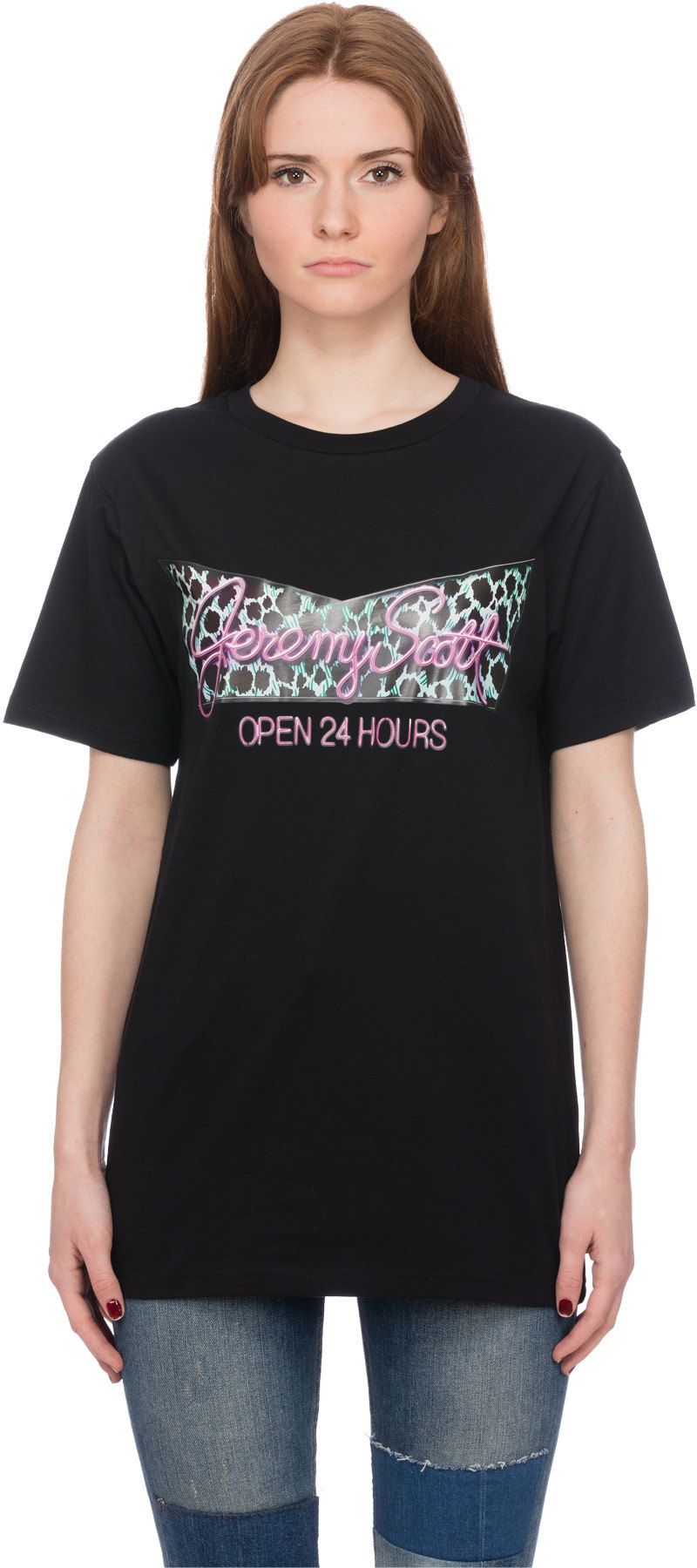 Jeremy Scott: Black 24 Hours T-Shirt - 1
