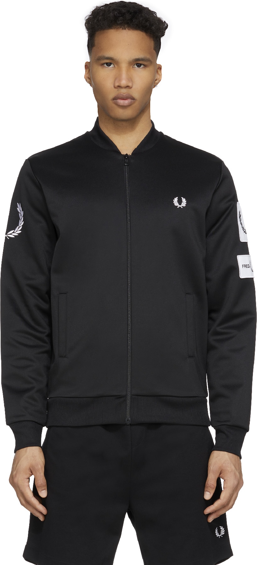 Fred Perry: Black Badge Detail Track Jacket - 1