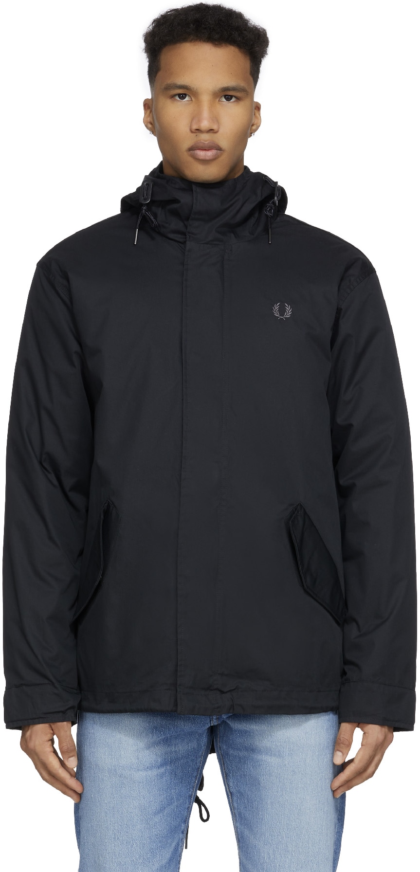 Fred Perry: Noir Parka Court Matelassée Noir - 1