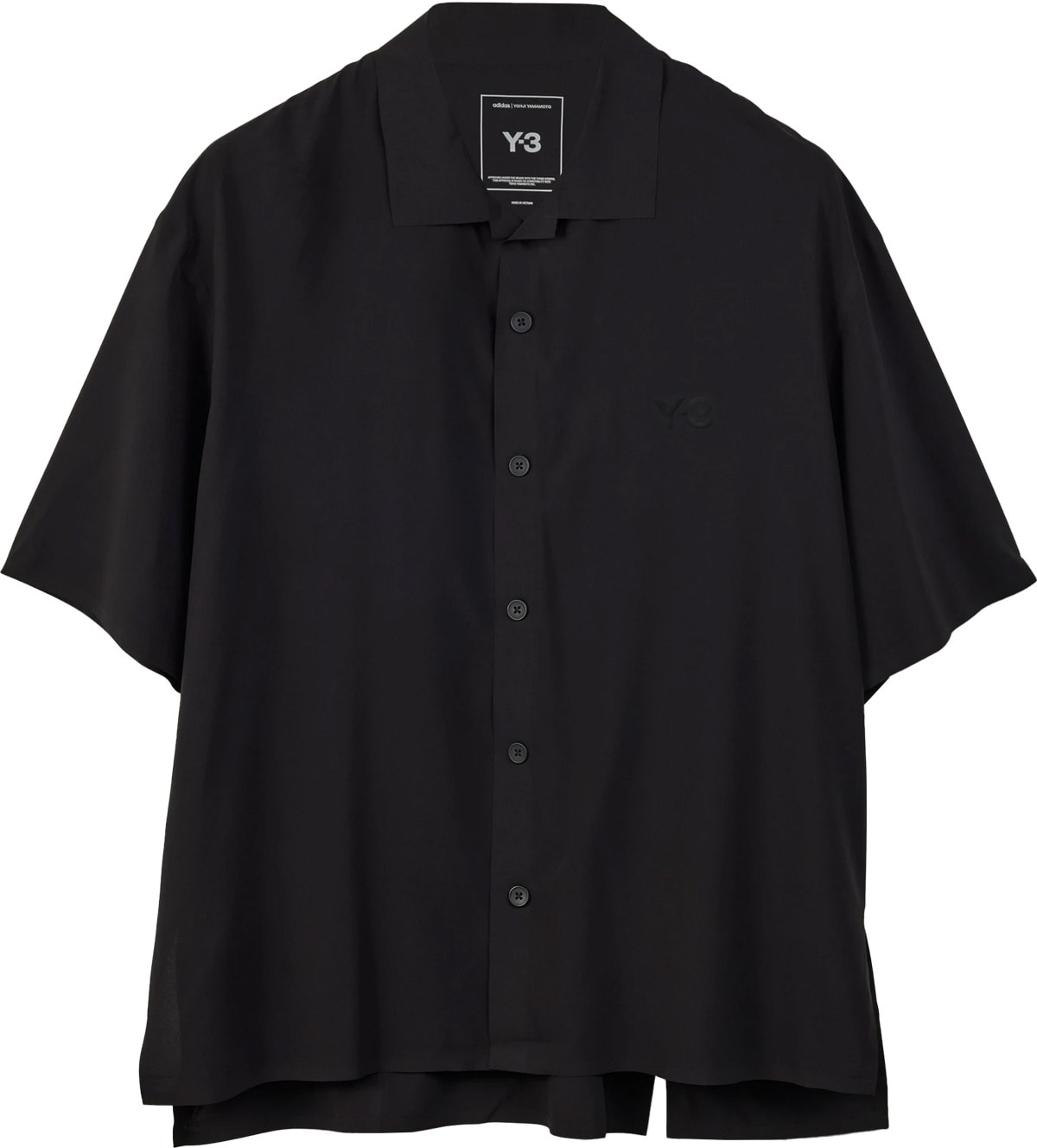 Y-3: Black Ultralight Woven Shirt - 1