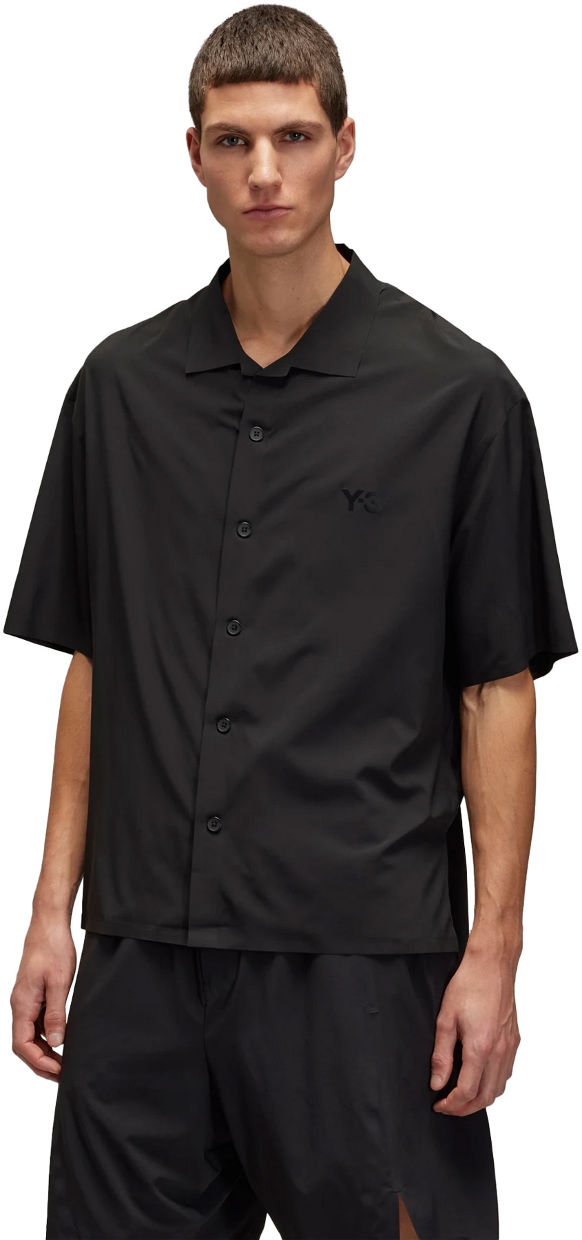 Y-3: Black Ultralight Woven Shirt - 2
