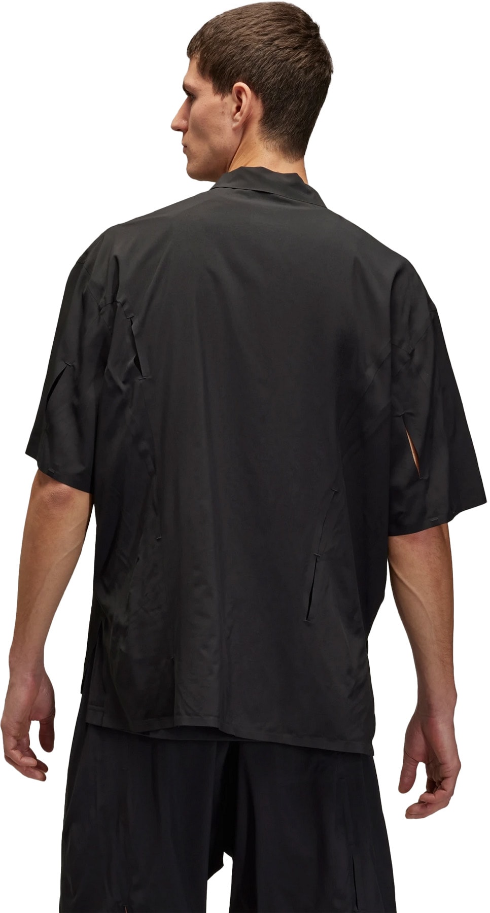 Y-3: Black Ultralight Woven Shirt - 3