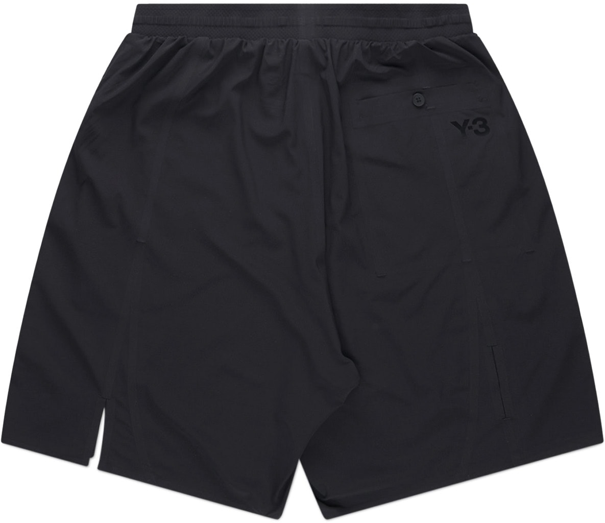 Y-3: Noir Short tissé ultraléger Noir - 2