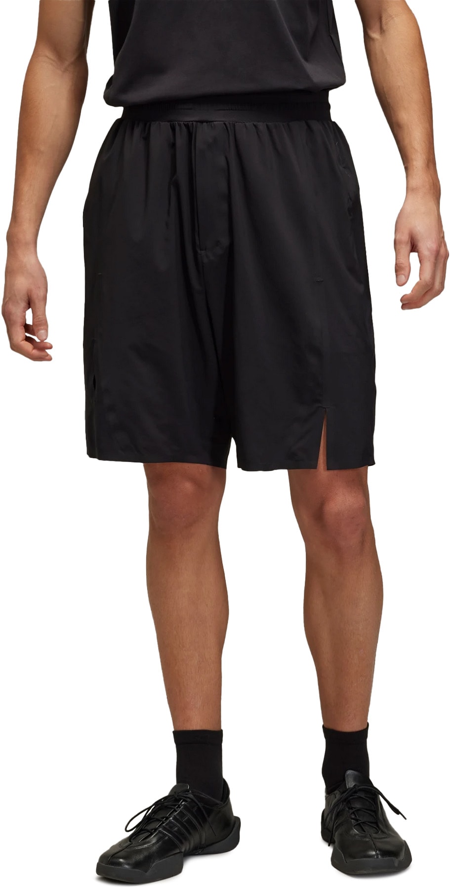 Y-3: Noir Short tissé ultraléger Noir - 3