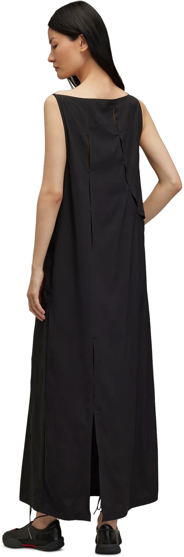 Y-3: Noir Robe fendue Noir - 3