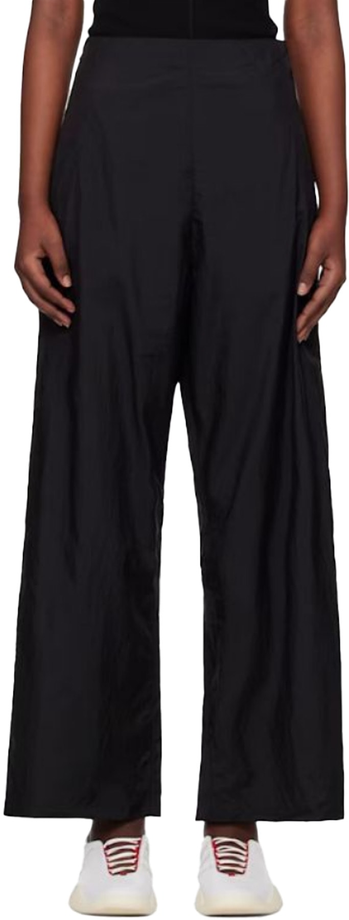 Y-3: Black Ultralight Nylon Pants - 1
