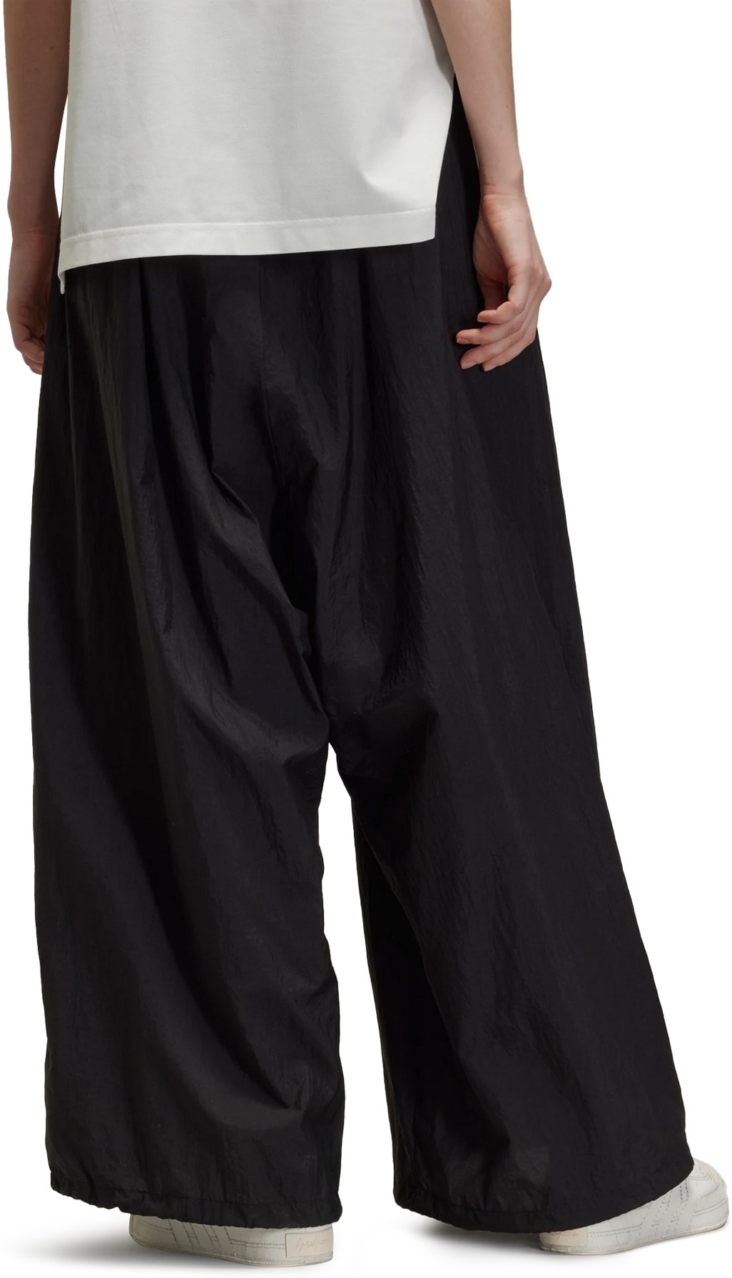 Y-3: Black 3-Stripes Nylon Track Pants - 3