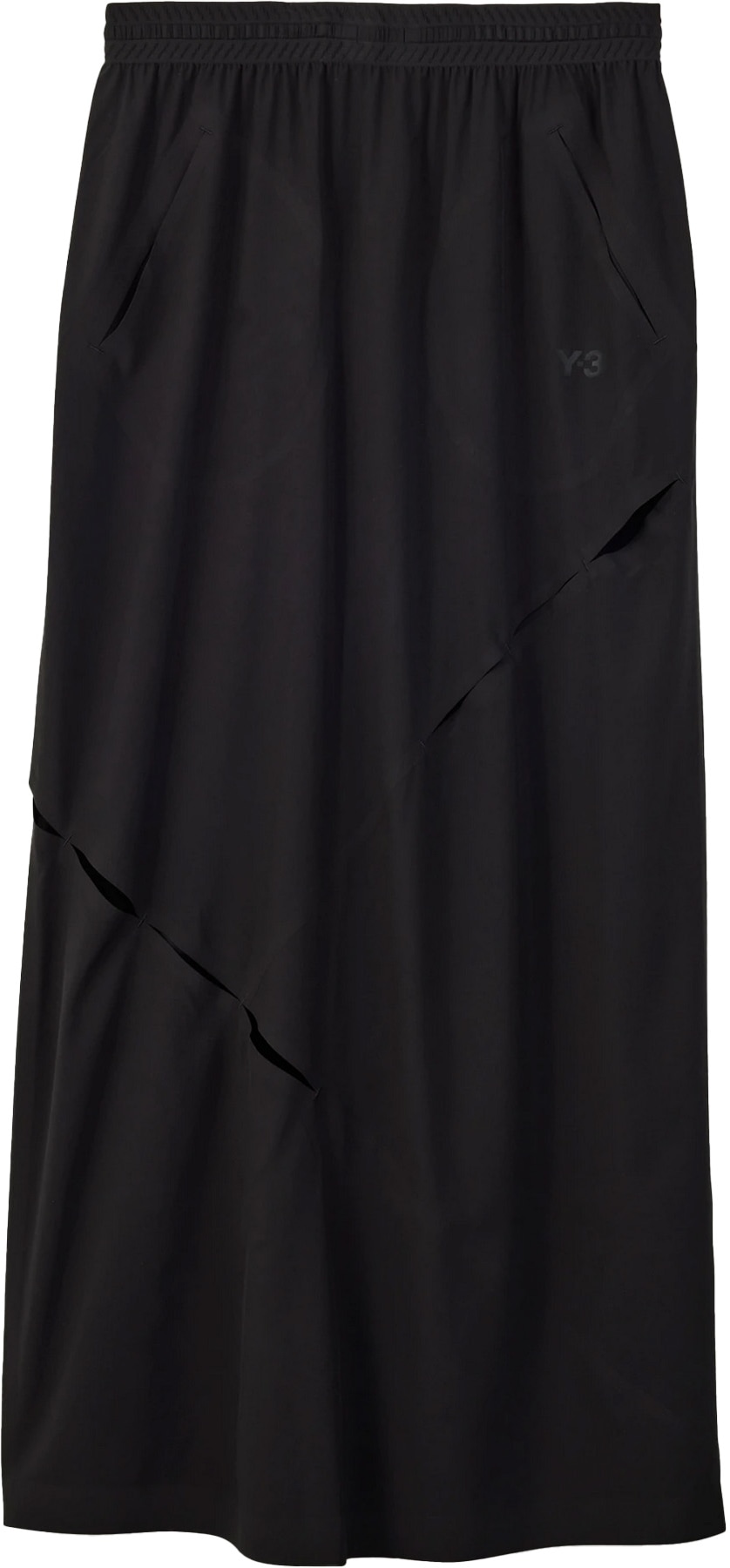Y-3: Black Long Skirt - 1