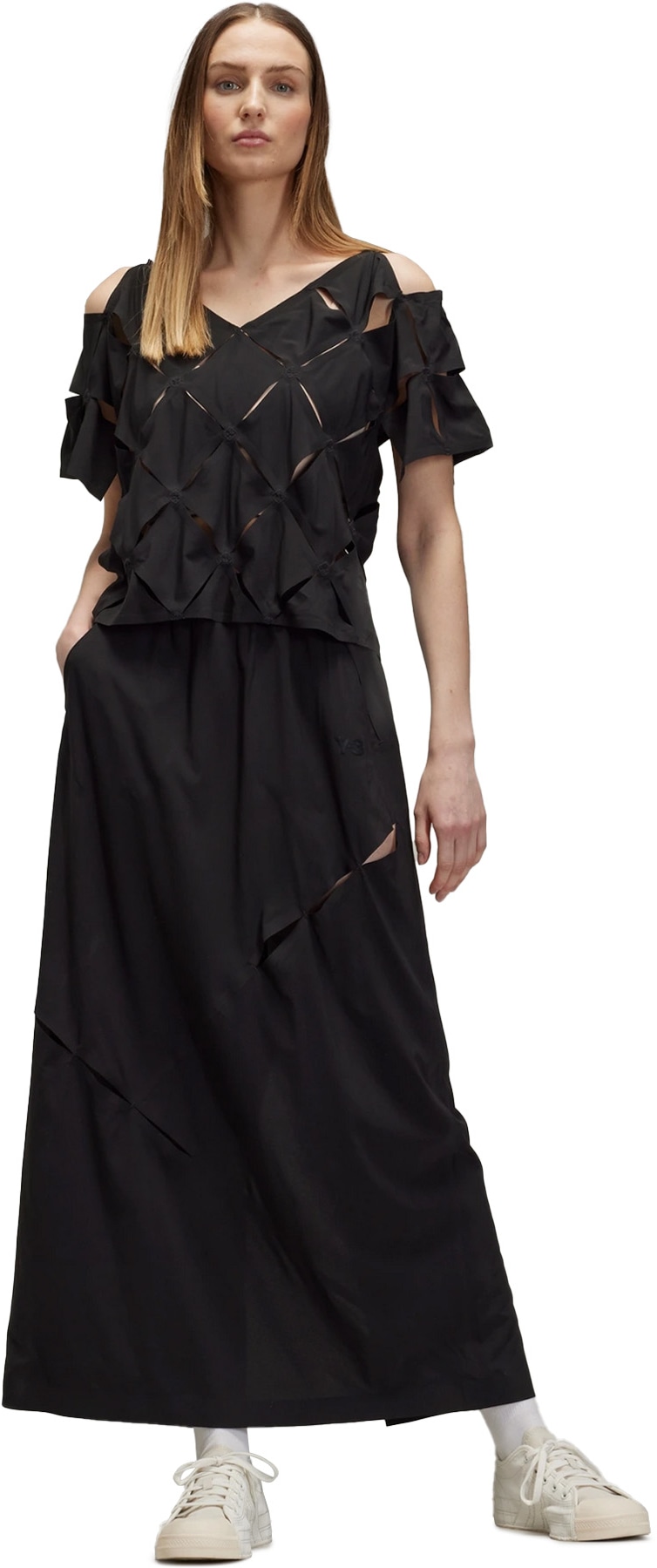 Y-3: Black Long Skirt - 2