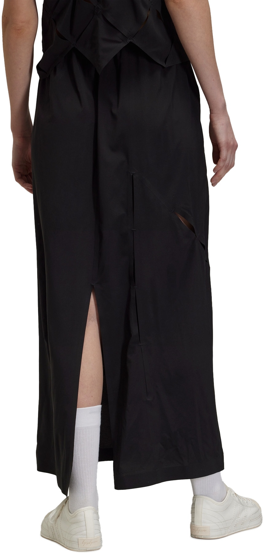 Y-3: Noir Jupe longue Noir - 3