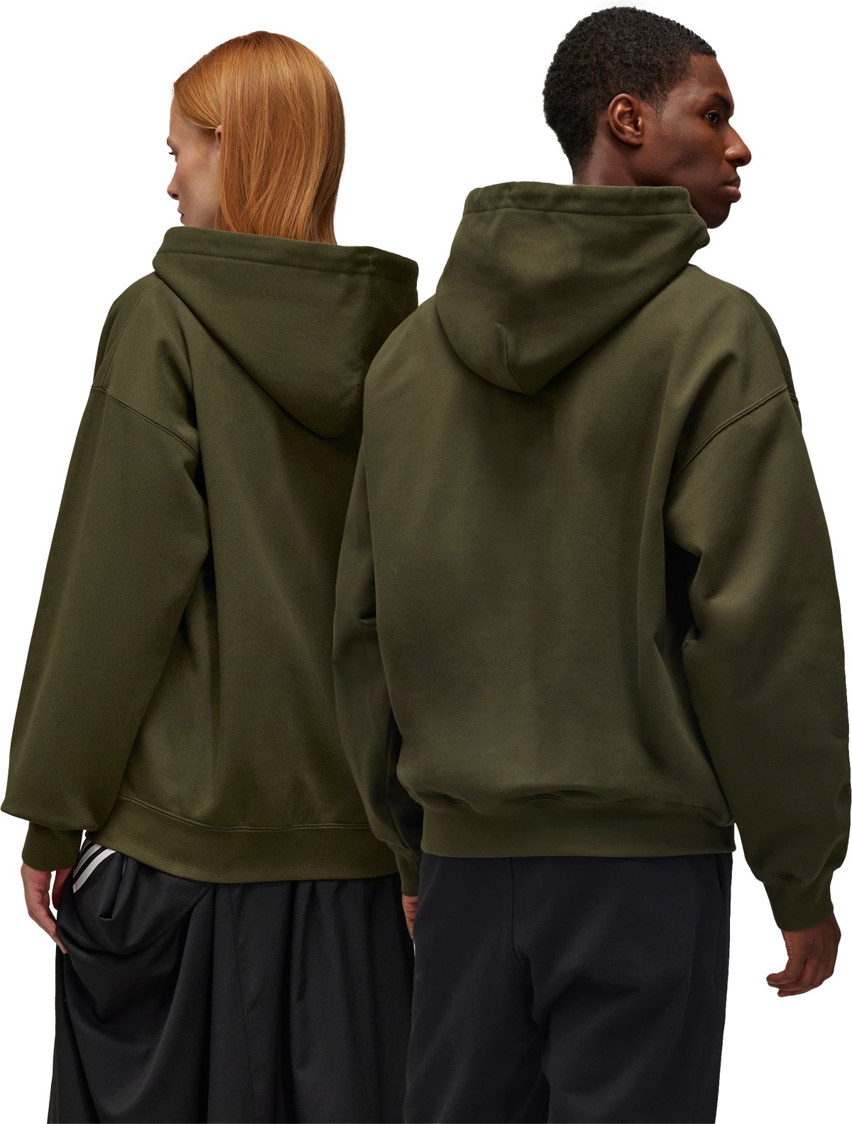 Y-3: Green Brushed Terry Zip Hoodie - 4