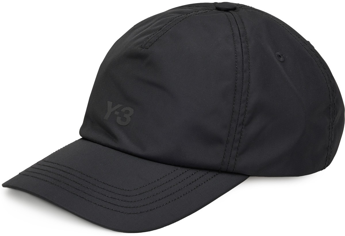 Y-3: Black Nylon Cap - 1