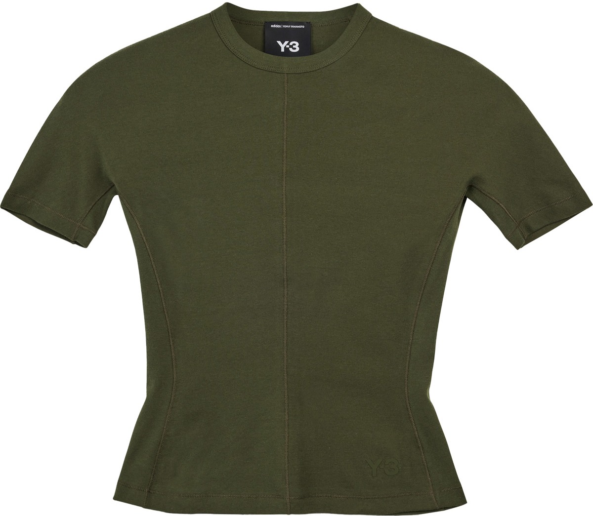 Y-3: Green Fitted T-Shirt - 1