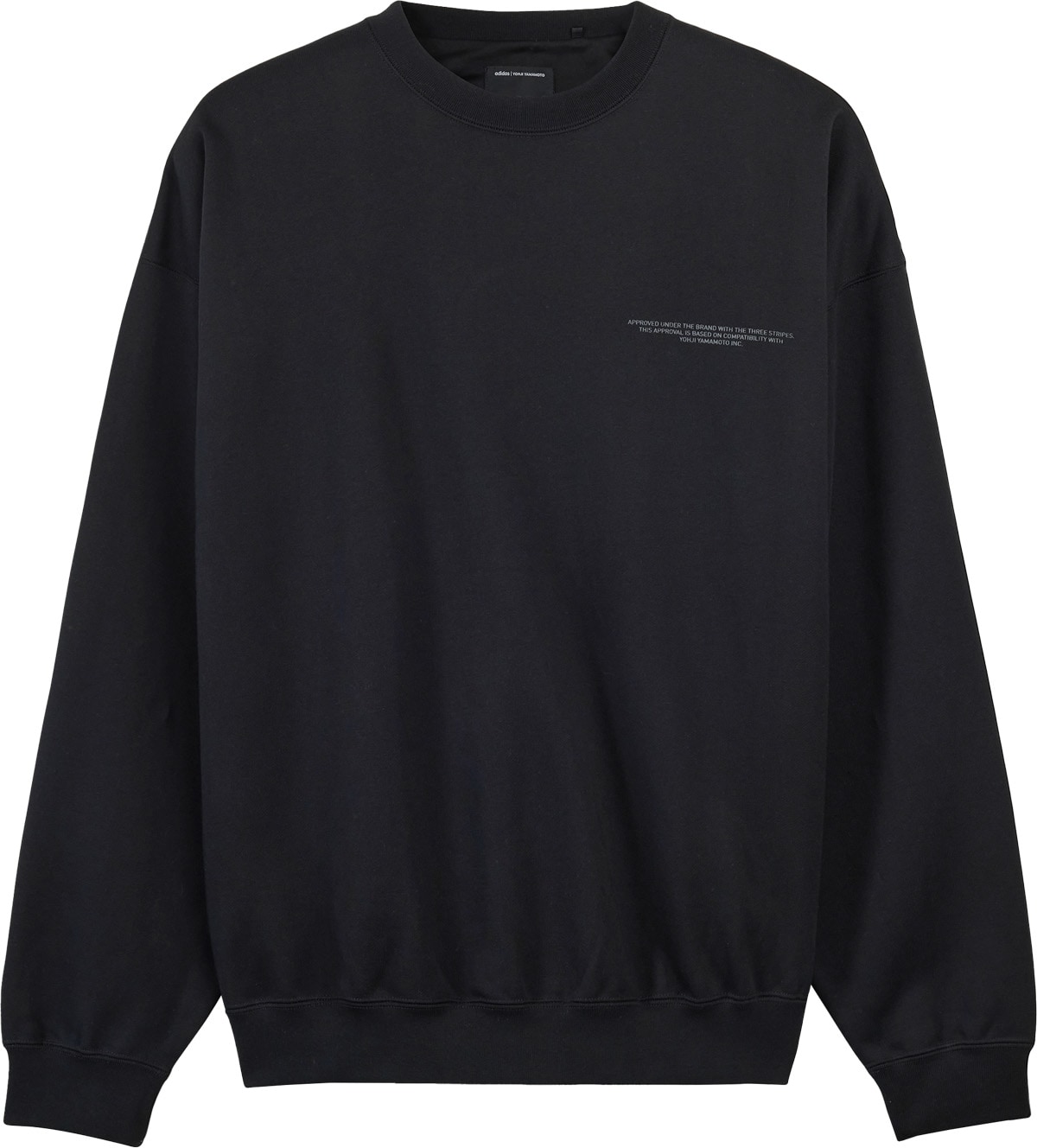 Y-3: Black Logo Crew Sweater - 1