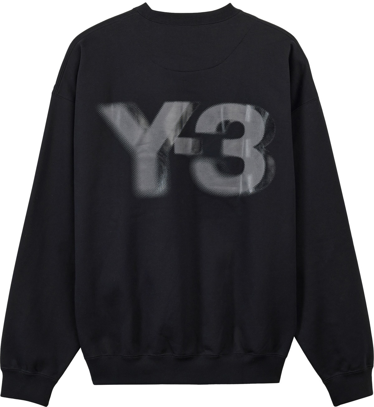 Y-3: Black Logo Crew Sweater - 2