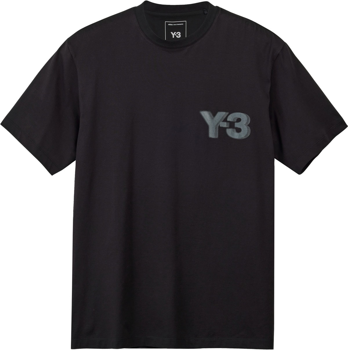 Y-3: Black Logo T-Shirt - 1