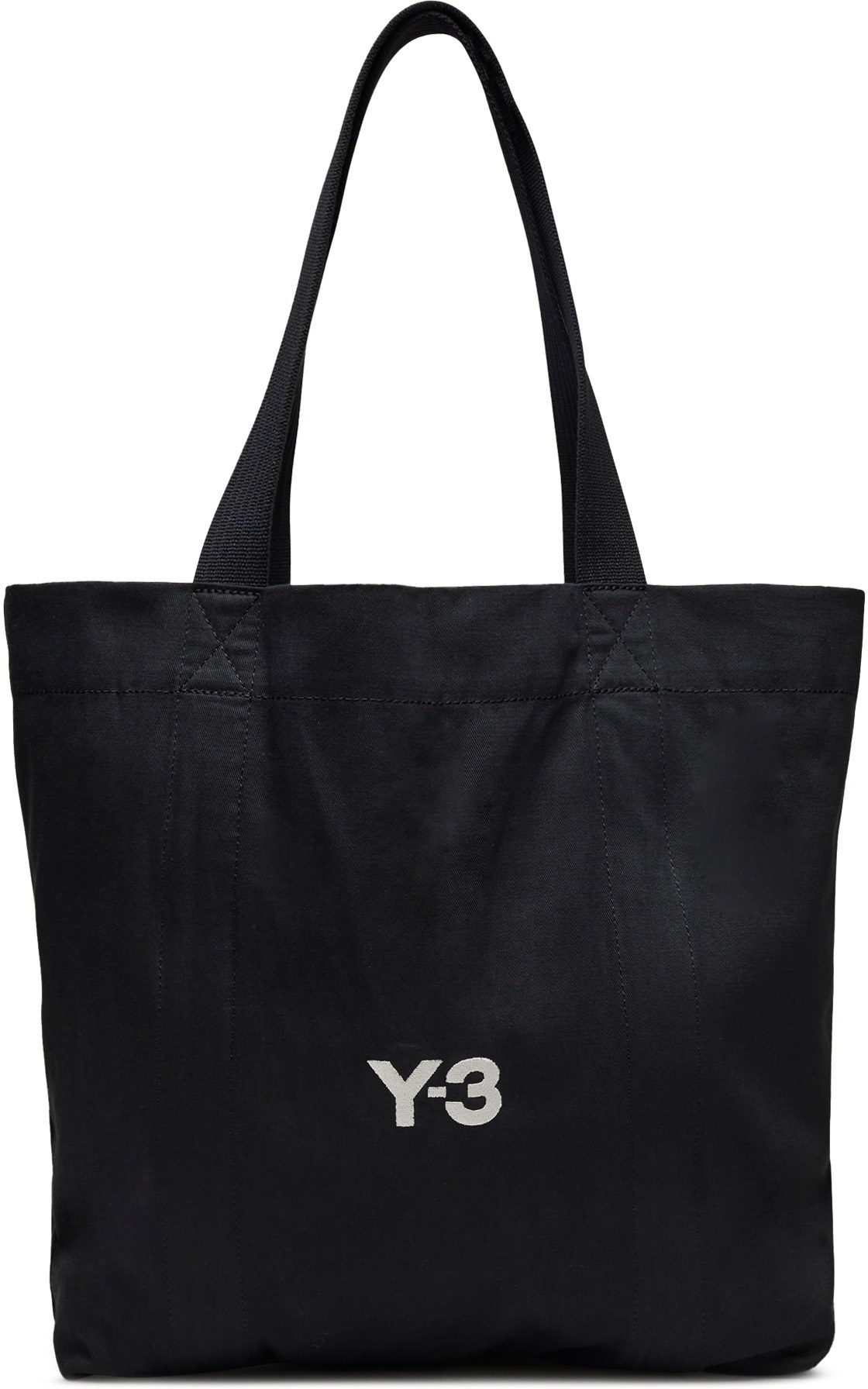 Y-3: Black Canvas Tote - 1