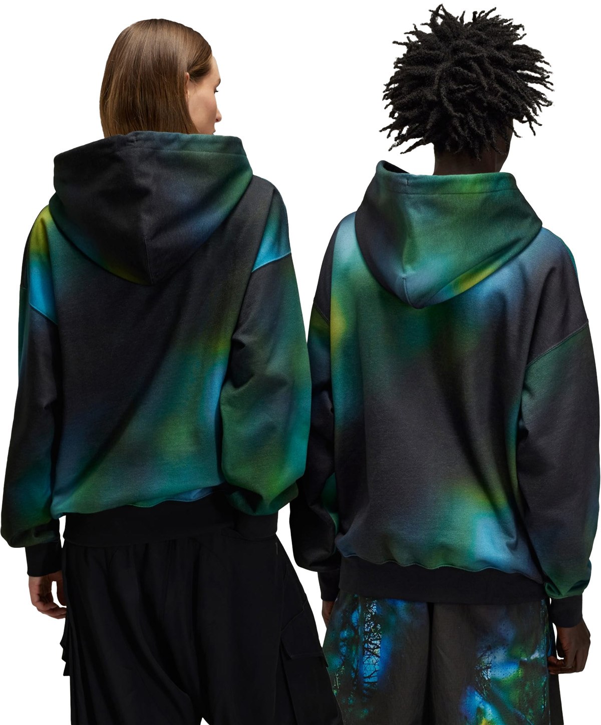 Y-3: Multicolores Sweat à capuche AOP Multicolores - 3