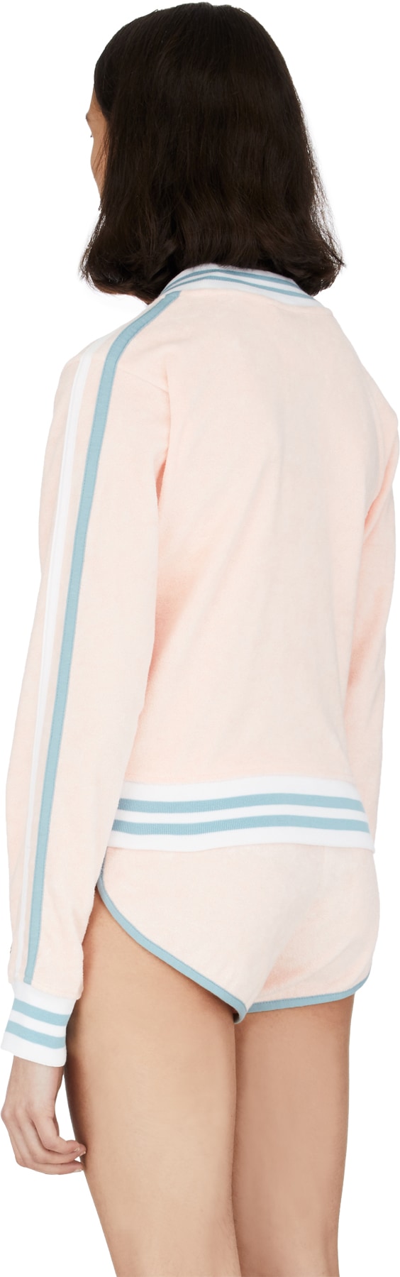 Champion: Pink Terry Cloth Warm Up Jacket - 3