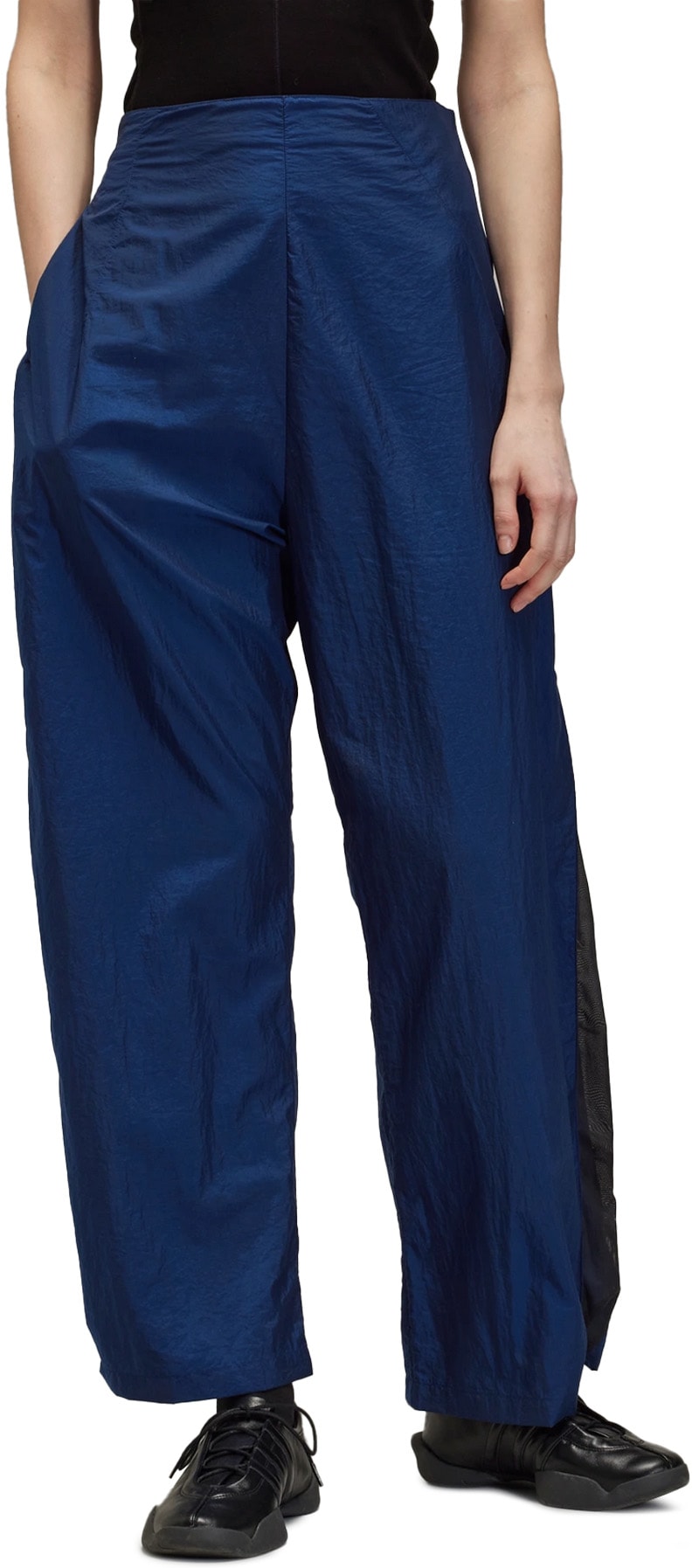 Y-3: Bleu Pantalon ultraléger en nylon Bleu - 2