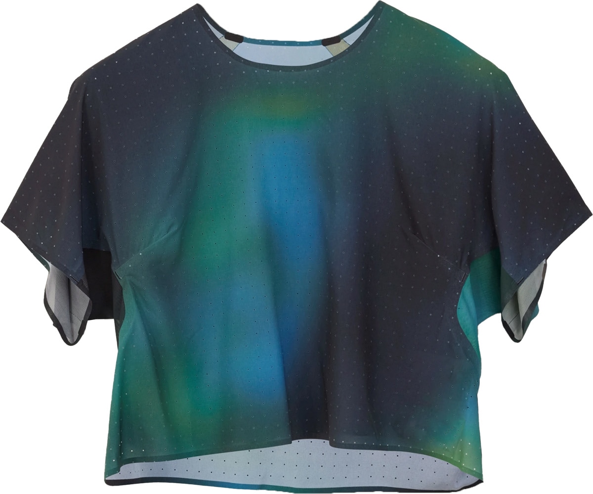 Y-3: Multicolores T-shirt à manches courtes pour la course à pied AOP Multicolores - 1