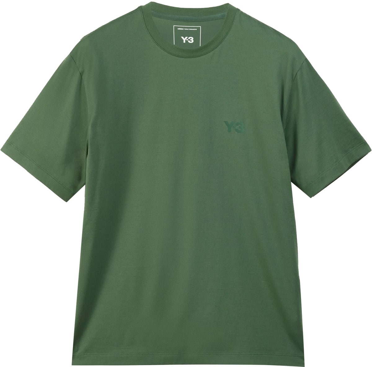 Y-3: Vert T-Shirt à manches courtes Regular Vert - 1