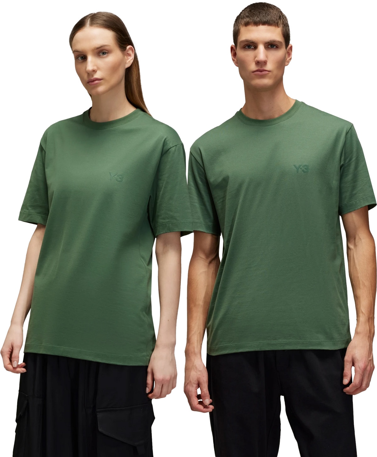 Y-3: Vert T-Shirt à manches courtes Regular Vert - 2