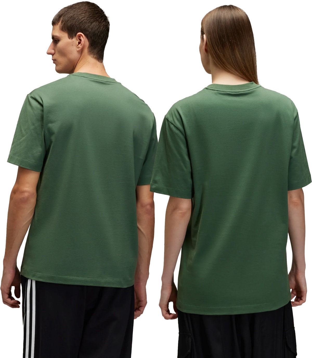 Y-3: Vert T-Shirt à manches courtes Regular Vert - 3