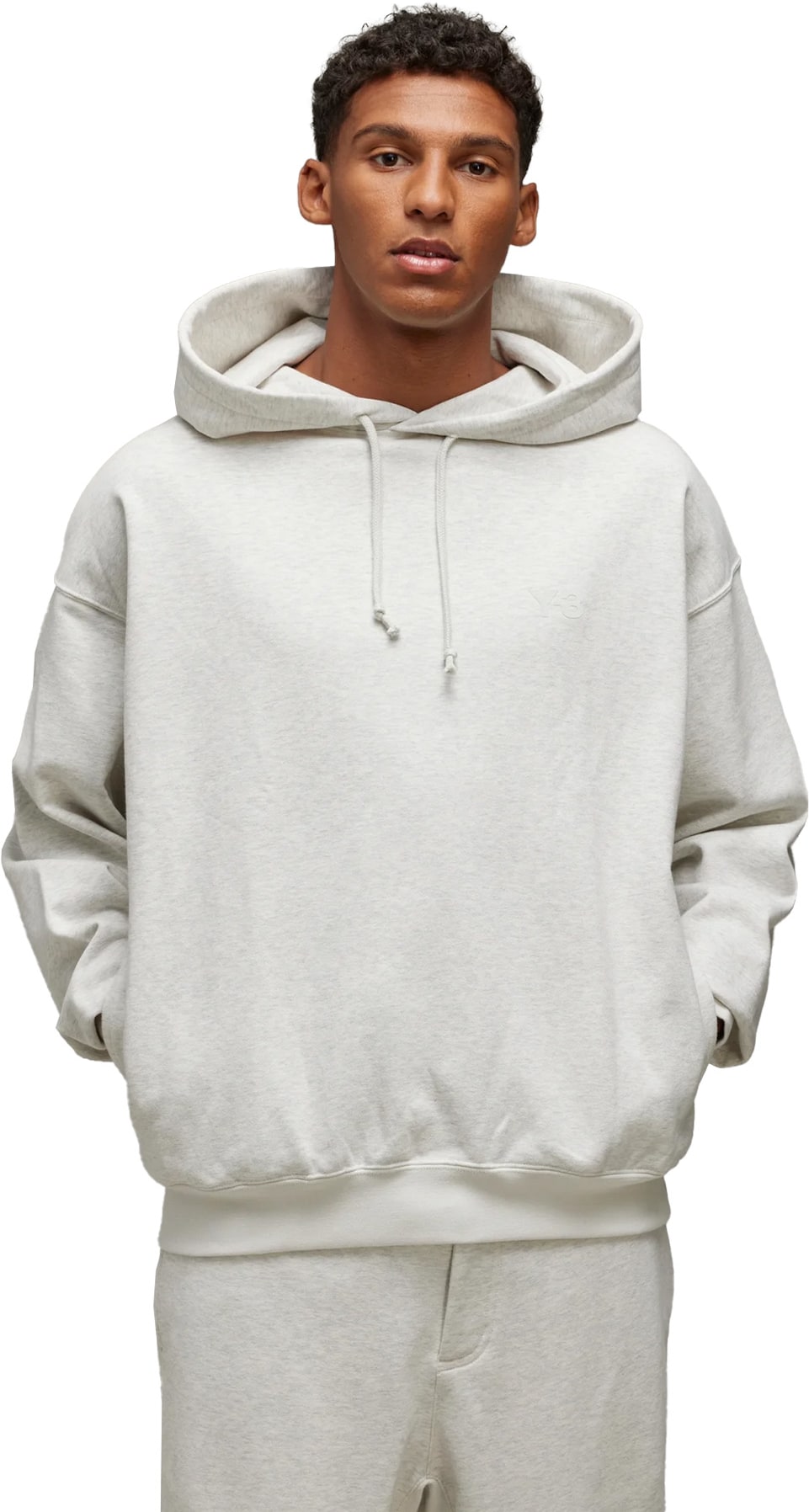 Y-3: Gris Sweat à capuche en éponge Gris - 2
