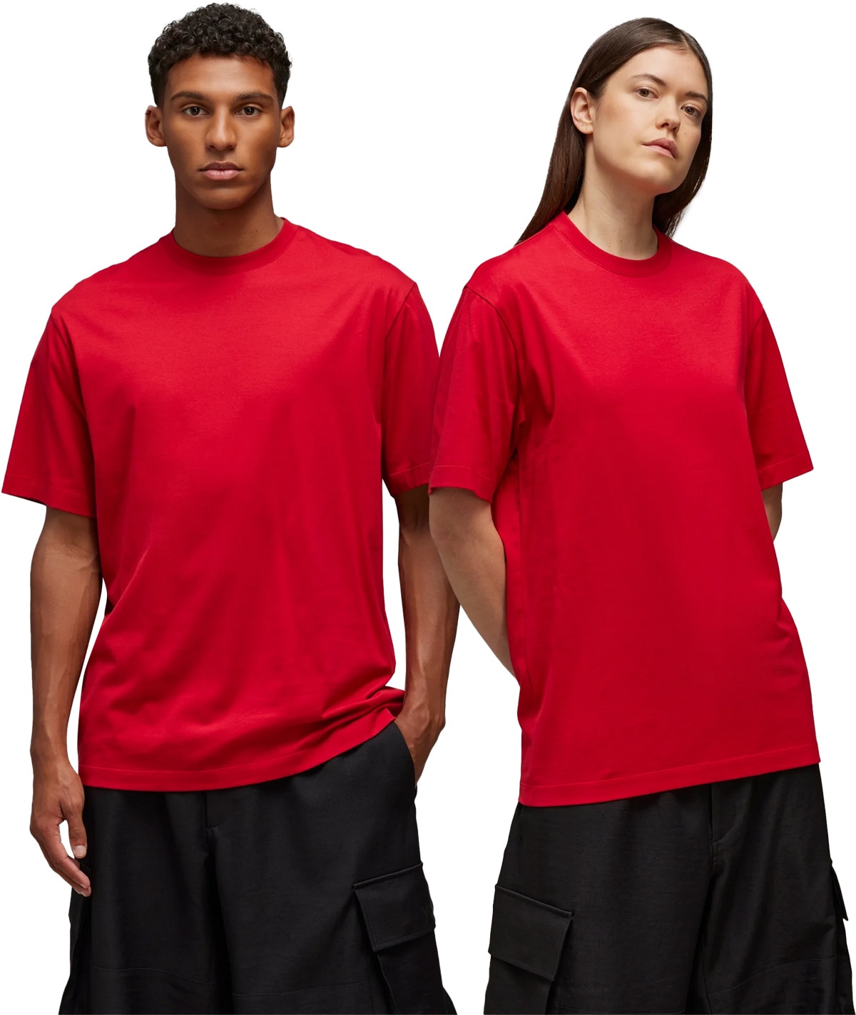 Y-3: Rouge T-Shirt graphique à manches courtes Rouge - 2