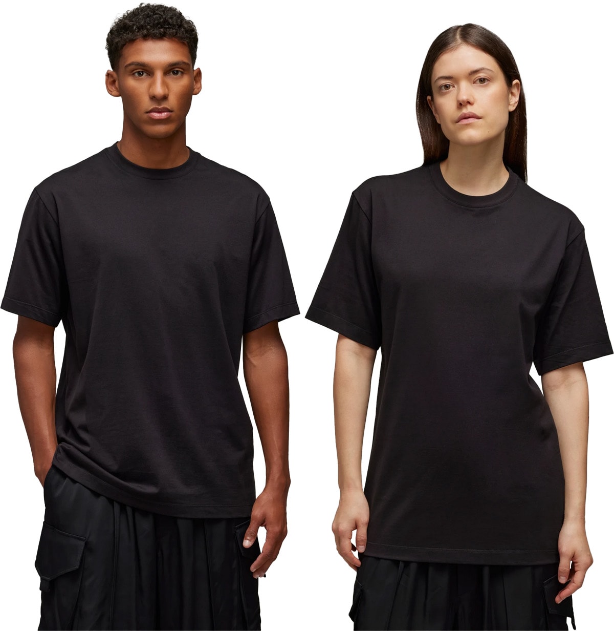 Y-3: Noir T-Shirt graphique à manches courtes Noir - 2