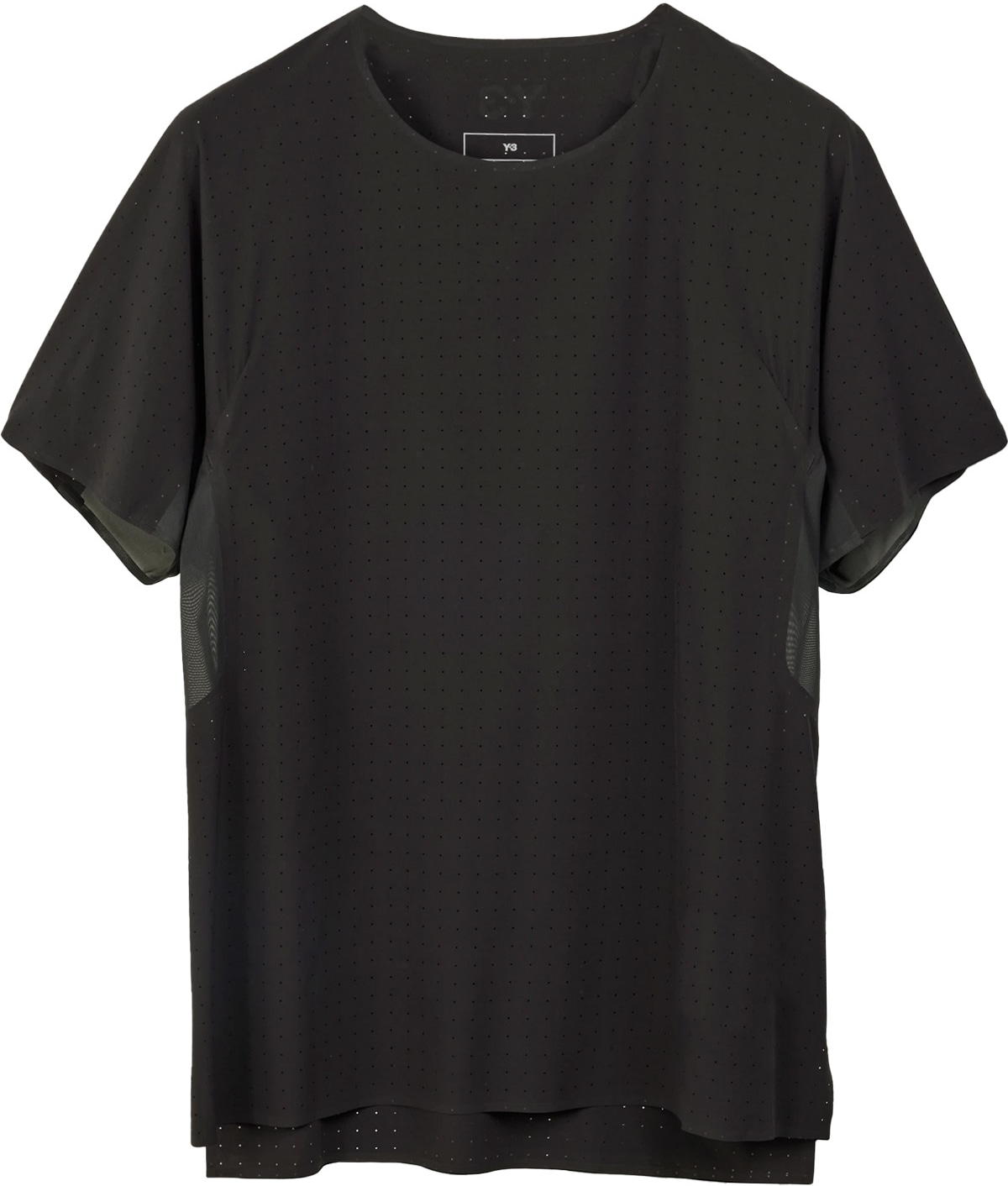 Y-3: Black Running Short Sleeve T-Shirt - 1