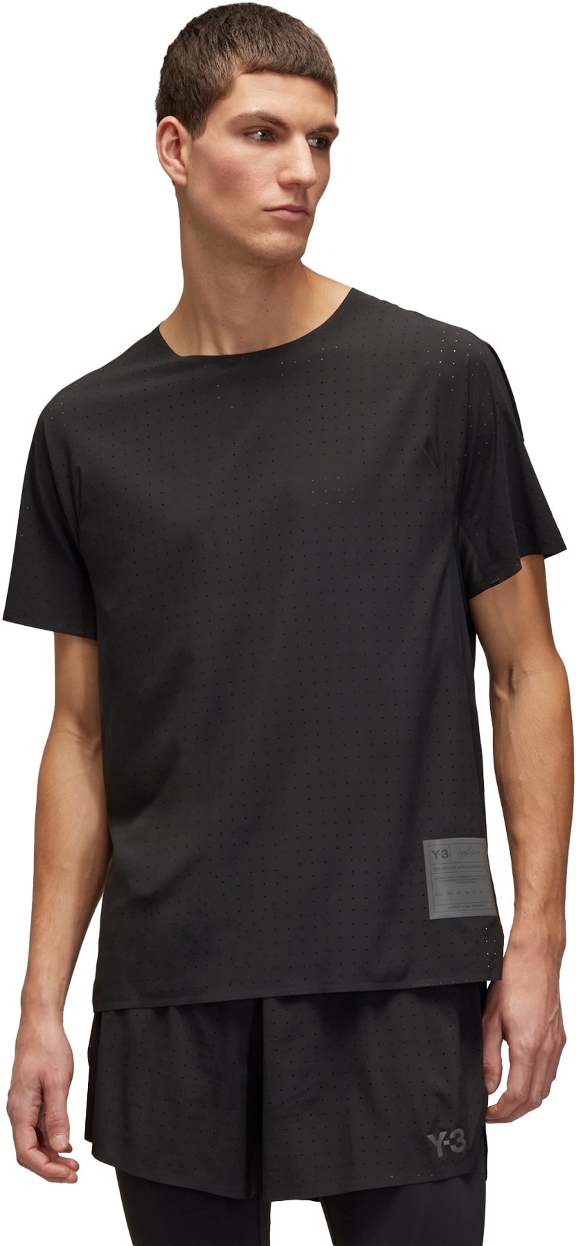 Y-3: Black Running Short Sleeve T-Shirt - 2