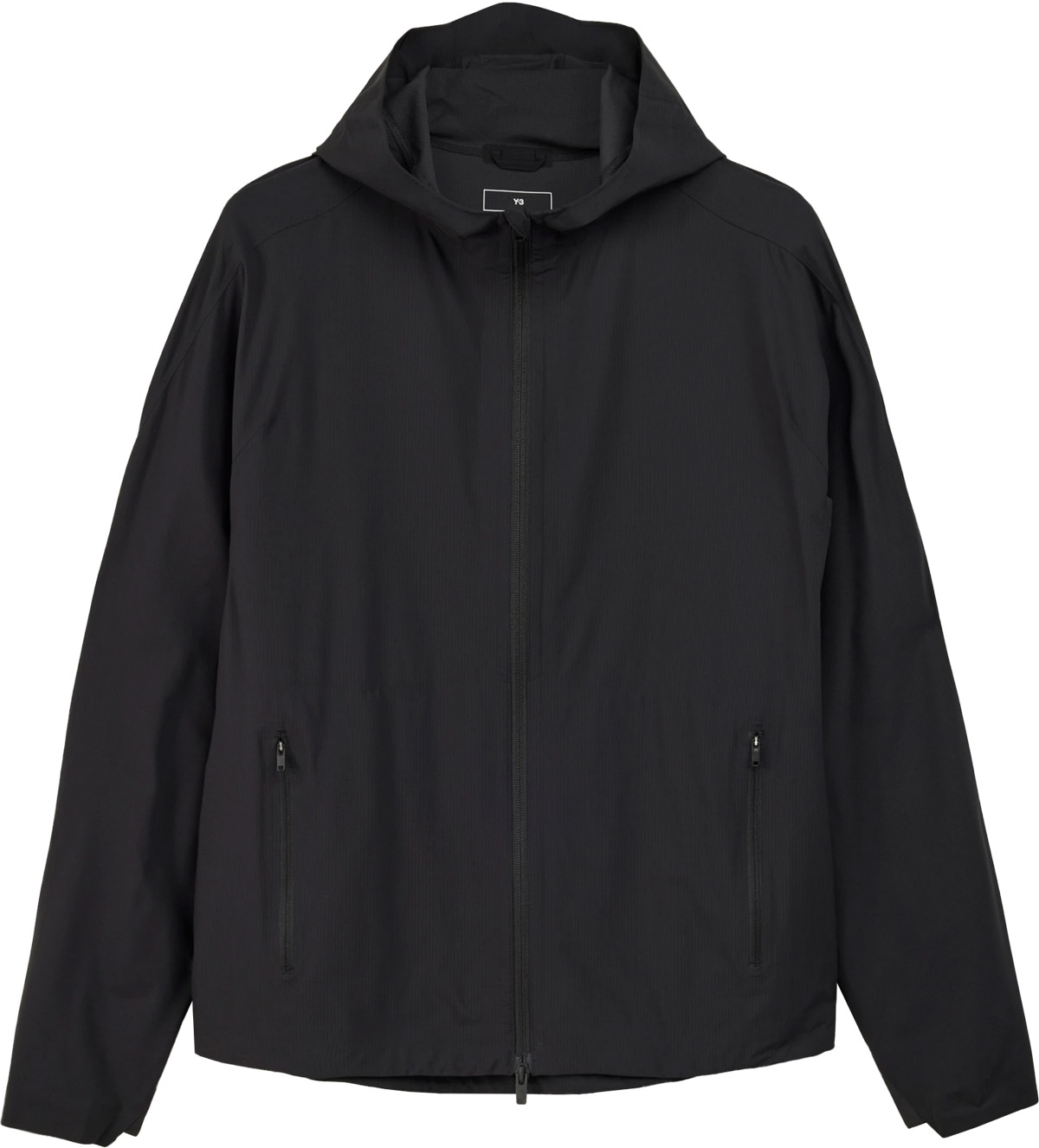 Y-3: Black Running Jacket - 1